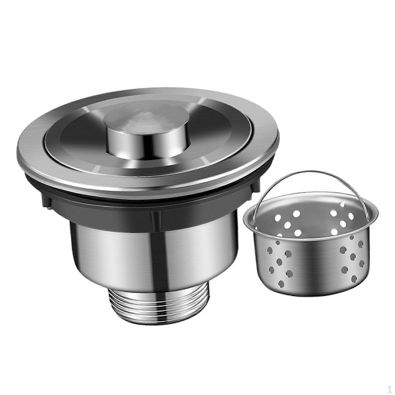 Sink Drain Strainer Removable Basket Easy Installation Assembly Kit Stopper for