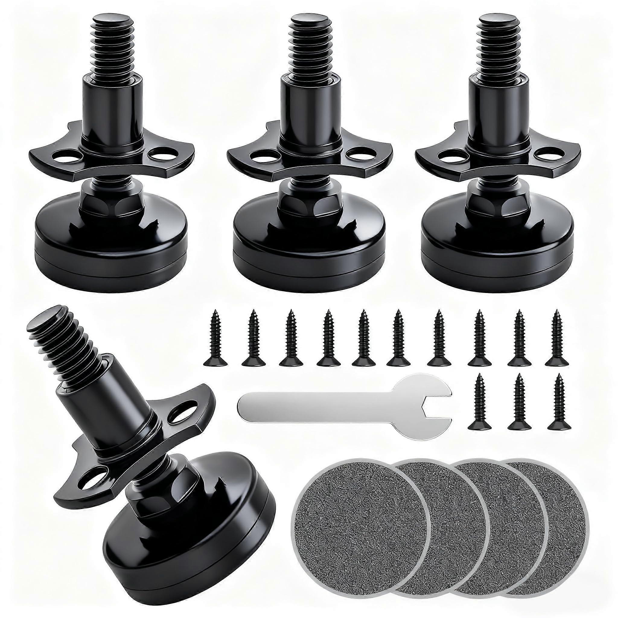 Heavy Duty Furniture Leveling Feet 3/8'16 Thread, Adjustable Table Leg Levelers with Large Base, Set of 4