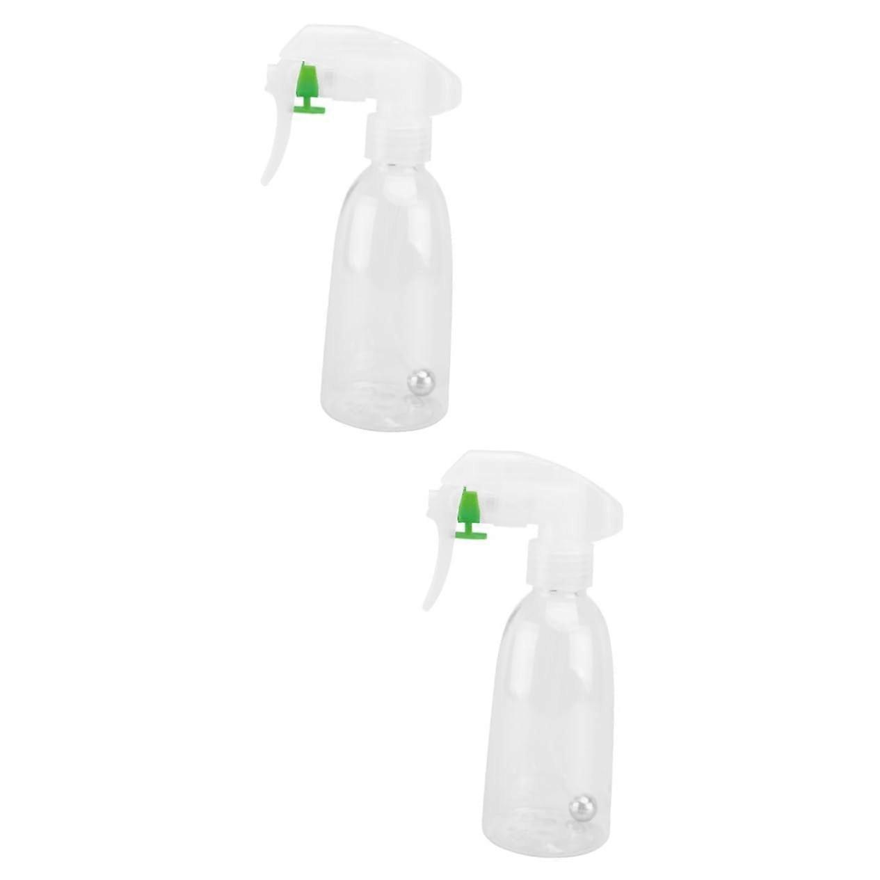 2 Pack Refillable Plastic Spray Bottle 200ml for Hairdressing and Plant Care with Trigger Cap