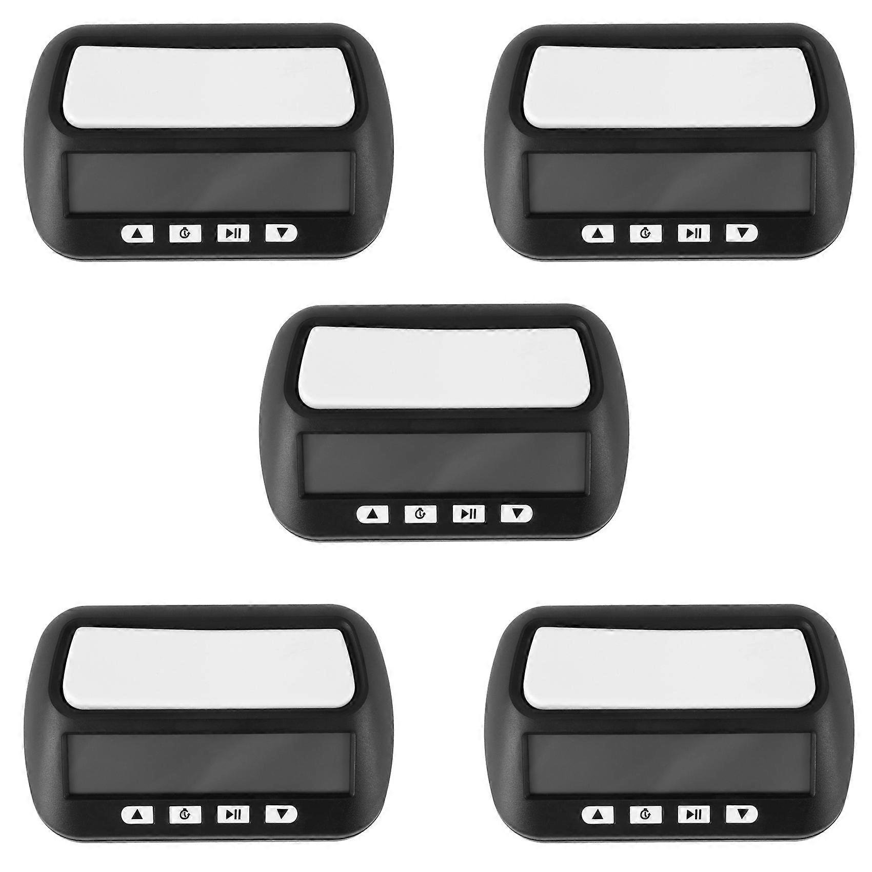 5X Chess Clock, Digital Chess Timer & Game Timer, 3-In-1 Multipurpose Portable Professional Clock Black