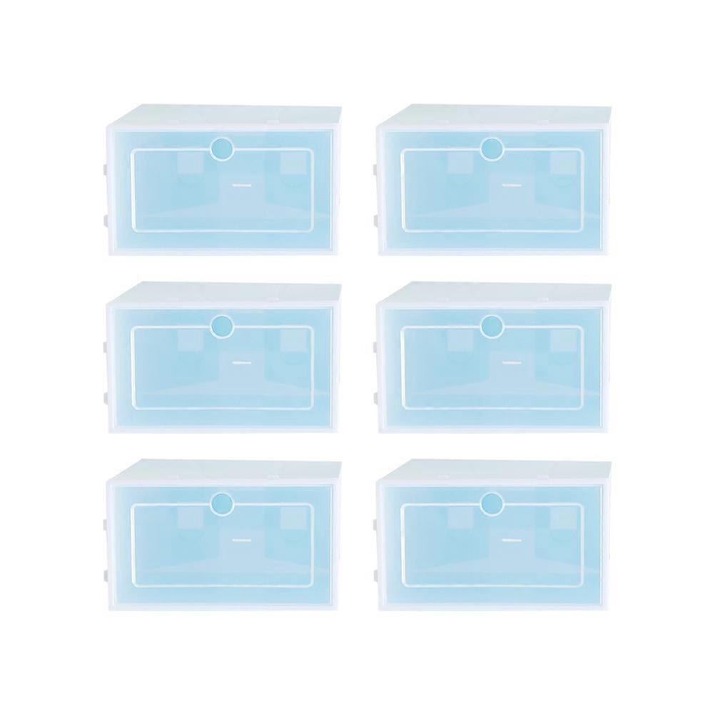 Stackable Shoe Racks Transparent Shoes Storage Box for Shoes Storage 6Pcs