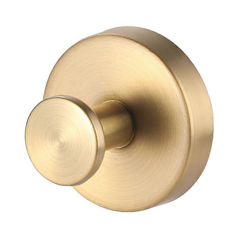 2Pack Gold Stainless Steel Suction Cup Hooks, 15 lbs RustResistant Wall Hooks for Bathroom and Kitchen