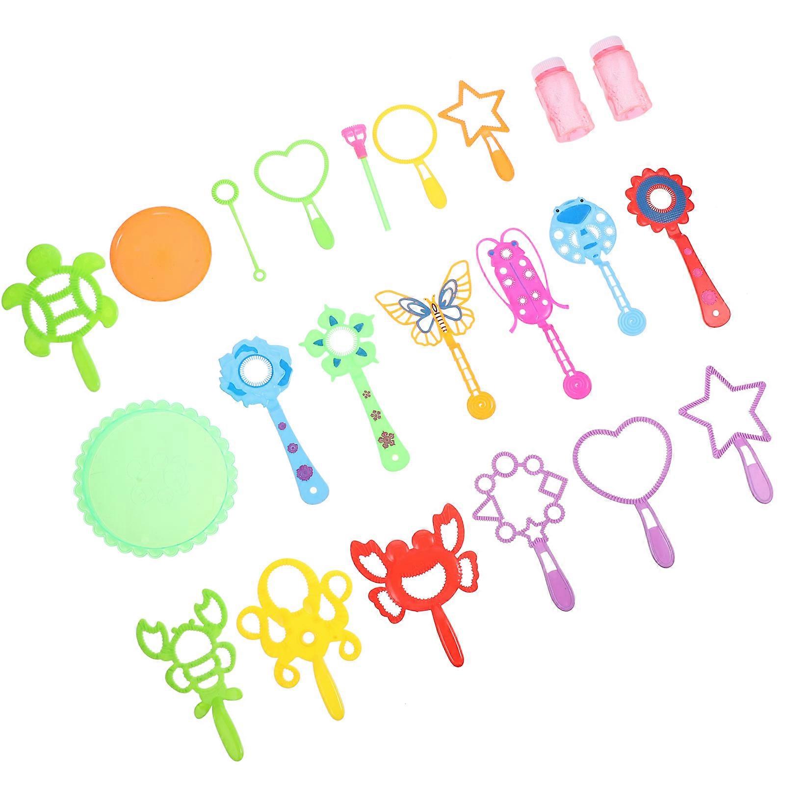Assorted Color Bubble Wand Set Outside Bubble Maker 3Sets for Kids