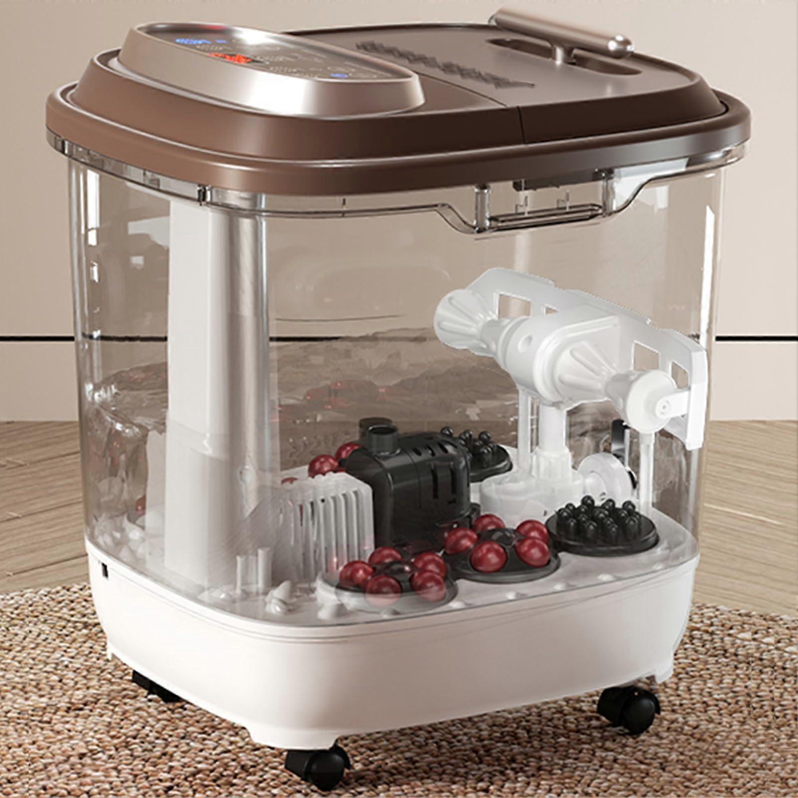 Heated Foot Spa Bath Massager with Adjustable Heat, Massage Rollers and Aromatherapy Box