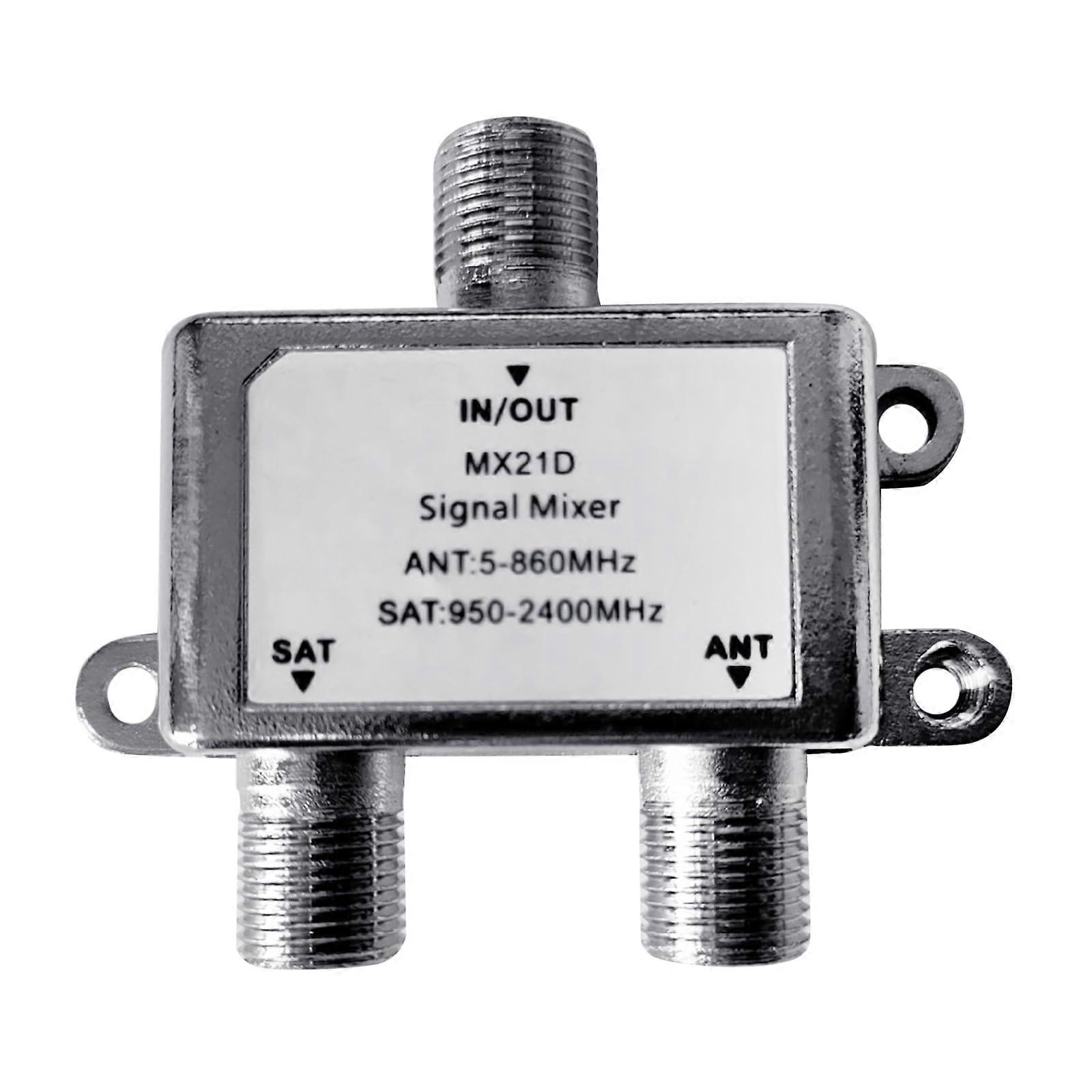 Satellite Splitter Combiner for Multiple TVs, Bidirectional Durable Build, Seamless Signal Distribution