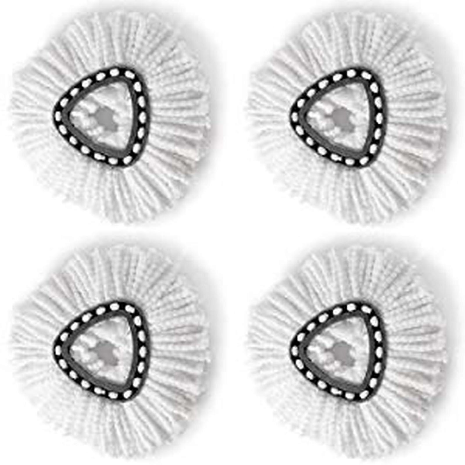 Rotating Mop Replacement Heads 4 Pack, Durable Microfiber Spin Mop Refills for Wet and Dry Floors