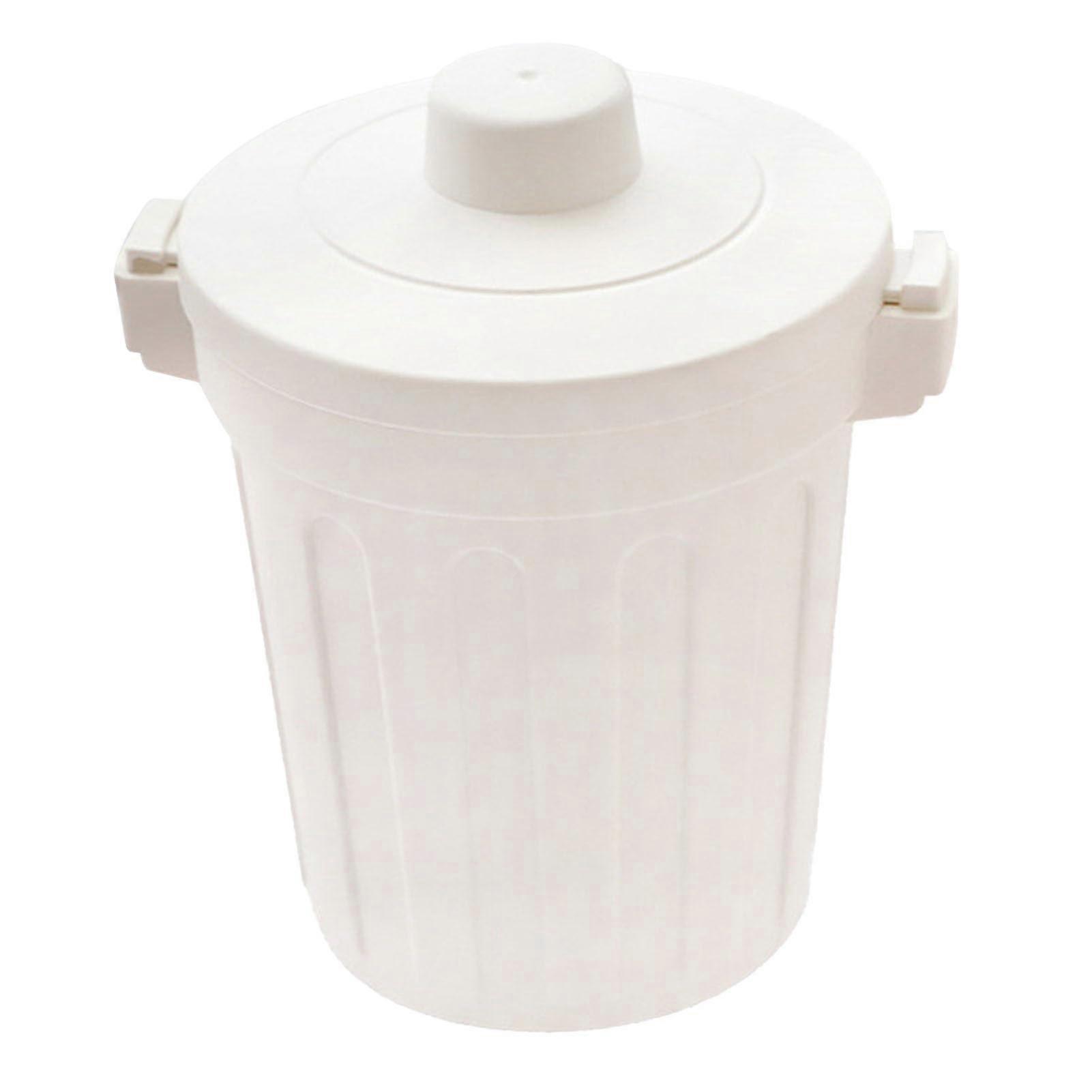 Desk Trash Can with Lid, Compact Mini Garbage Bin for Office, Bedroom, Cute SpaceSaving Design