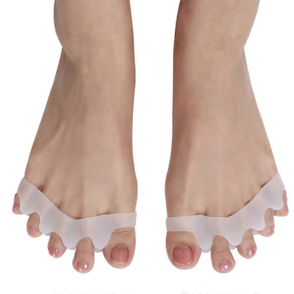 Toe Separator 2 Pairs Silicone Hammer Toe Corrector for Gentle Toe Alignment and Overlapping Toes