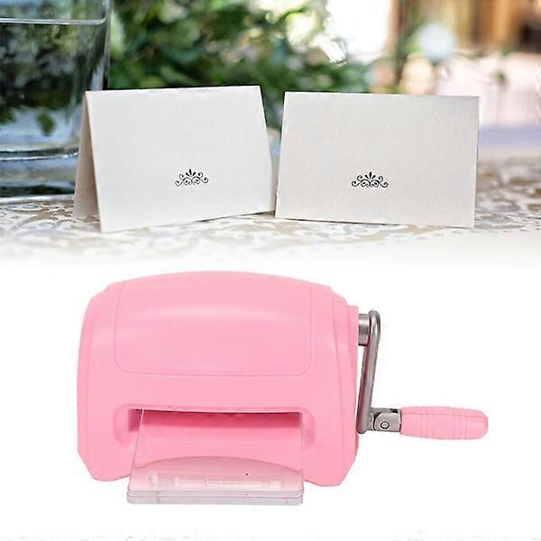 Manual Embossing Machine Non-slip and Stable Pink DIY Handcraft Embossing Tool