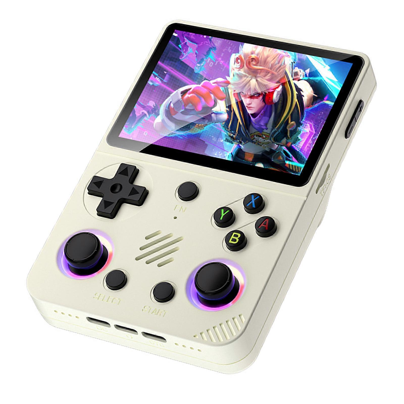 3.5Inch Screen Handheld Game Device 64G/128G Internal Storage Open Source System Multimedia Entertainment Device  White