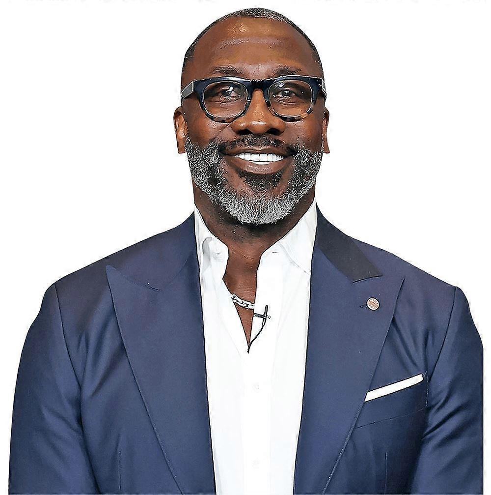 Shannon Sharpe (Blue Suit) Half Body Buddy Cutout