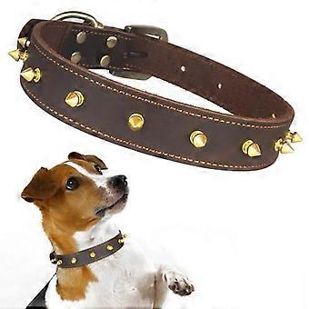 Collare per cani in pelle con borchie Qianruida