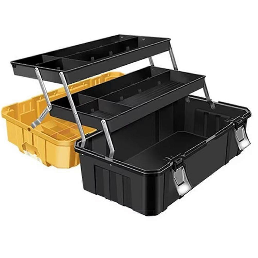Hardware Toolbox Set Plastic Thick Combination Suitcase, Electrician Carpenter Electric Drill Tool Storage Box