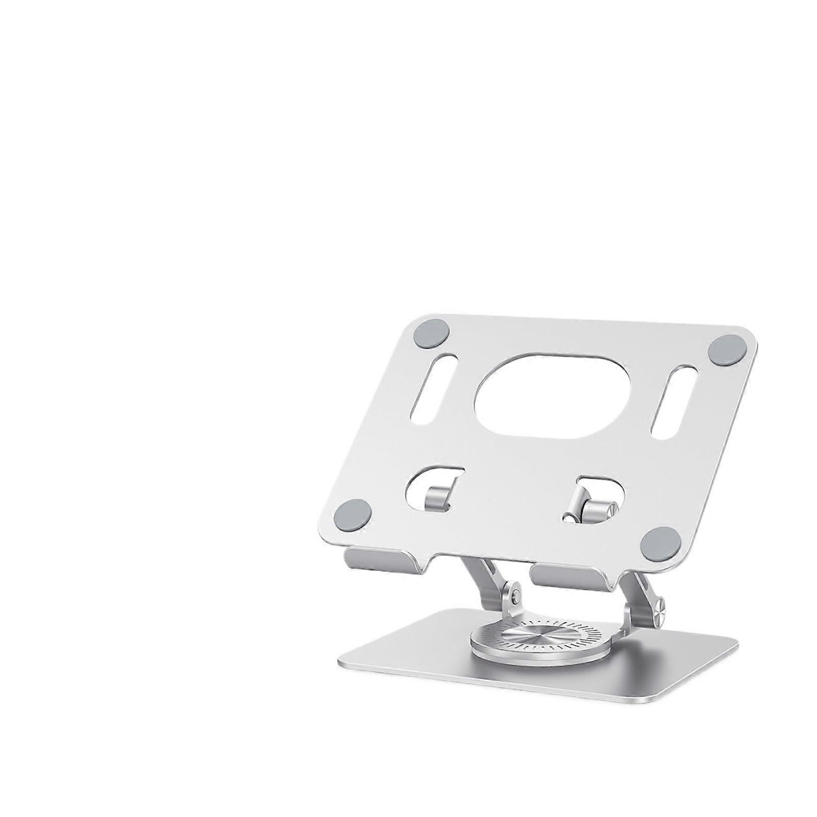 Adjustable Aluminum Tablet Stand White, Foldable Desk Holder for Universal Tablet and Phone