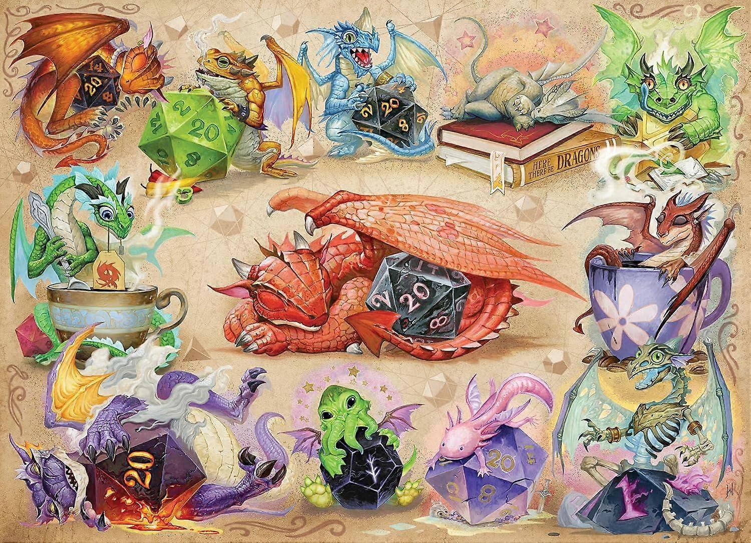 Cobble Hill D20 Dragons Jigsaw Puzzle (500 XL Pieces)