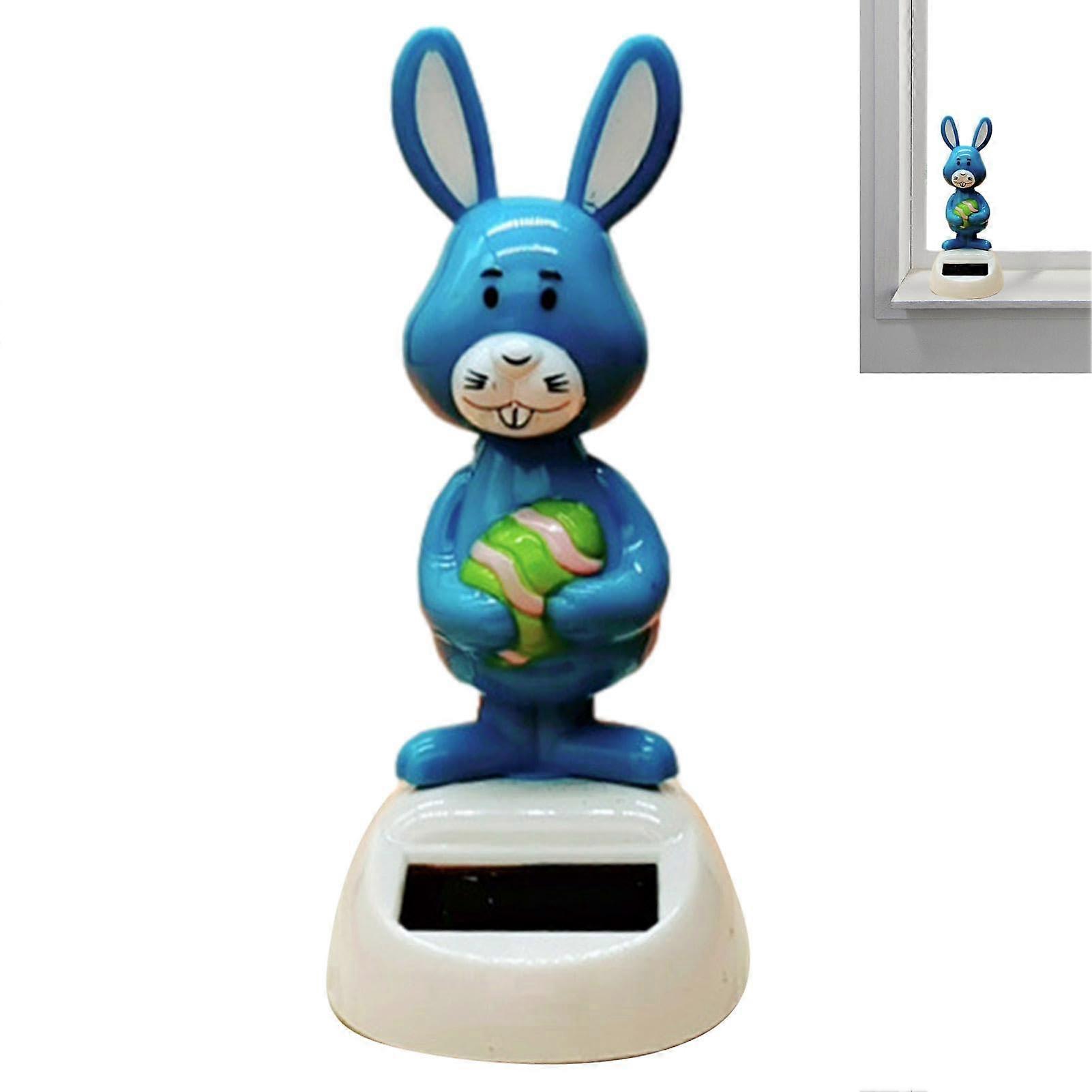 Solar Dancing Bunny with Solar Powered Motion for Car Dashboard or Desk Easter Decoration