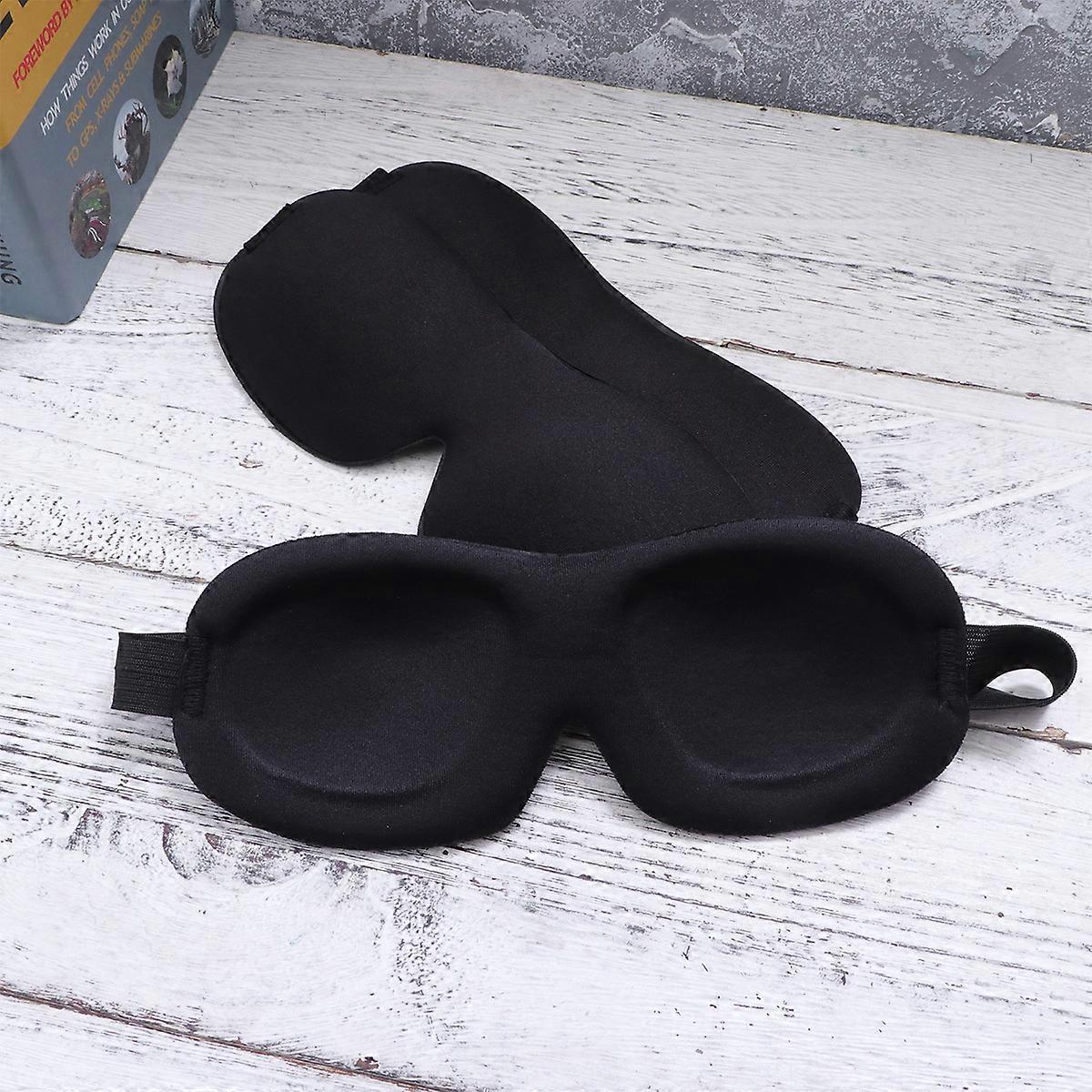 Eye Mask Mask for Sleeping Use 3Pcs Black Comfortable Cover