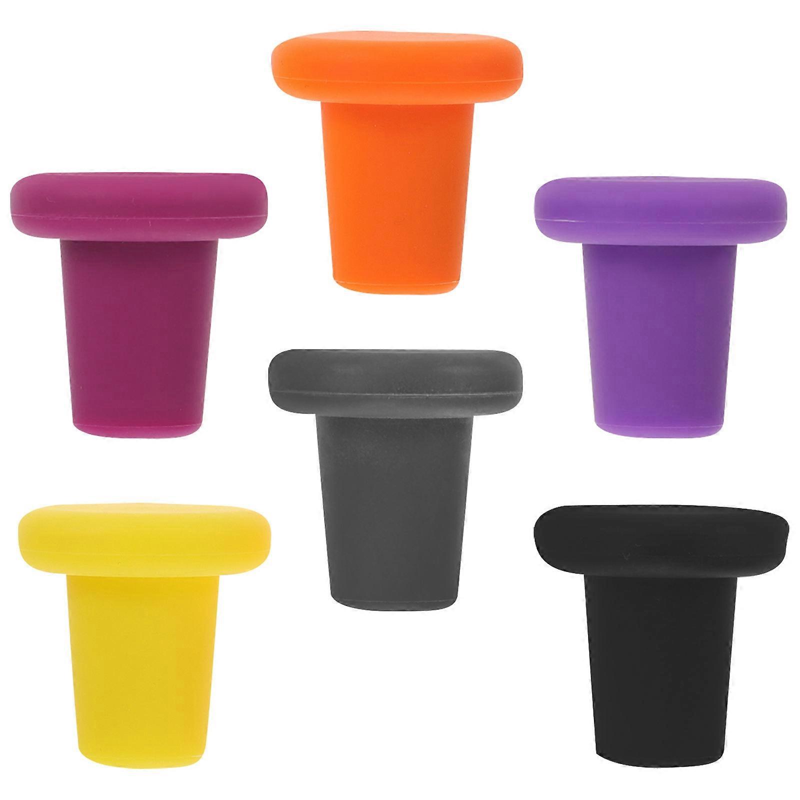Silicone Stoppers Sealer for Beverage Bottles 6Pcs Set