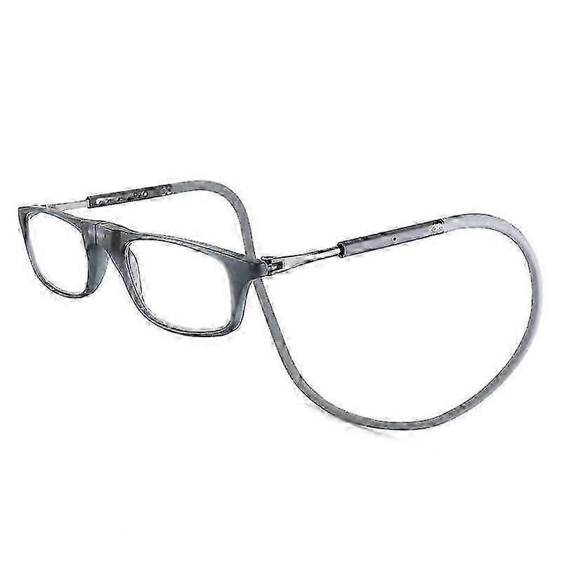 High Quality Clic Magnetic Reading Glasses, Unisex, Soft Foldable Strap, Computer Reader