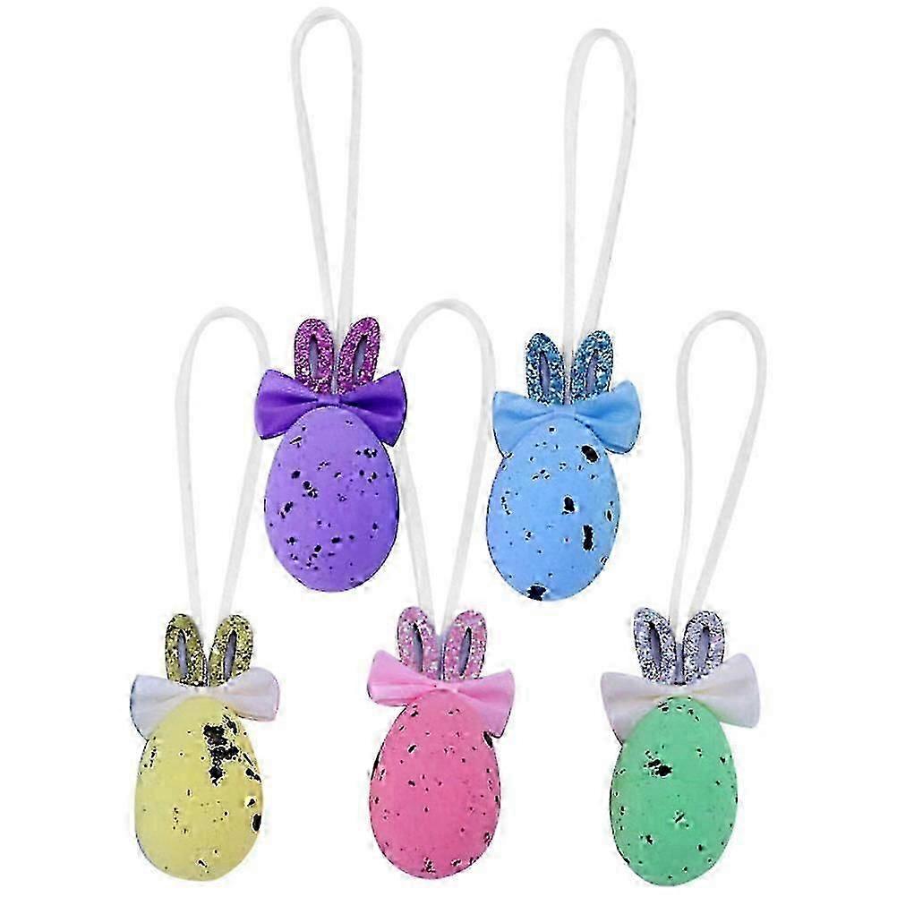 5pcs Easter Egg Ornament Easter Hanging Eggs Easter Egg Pendant Easter Party Favor