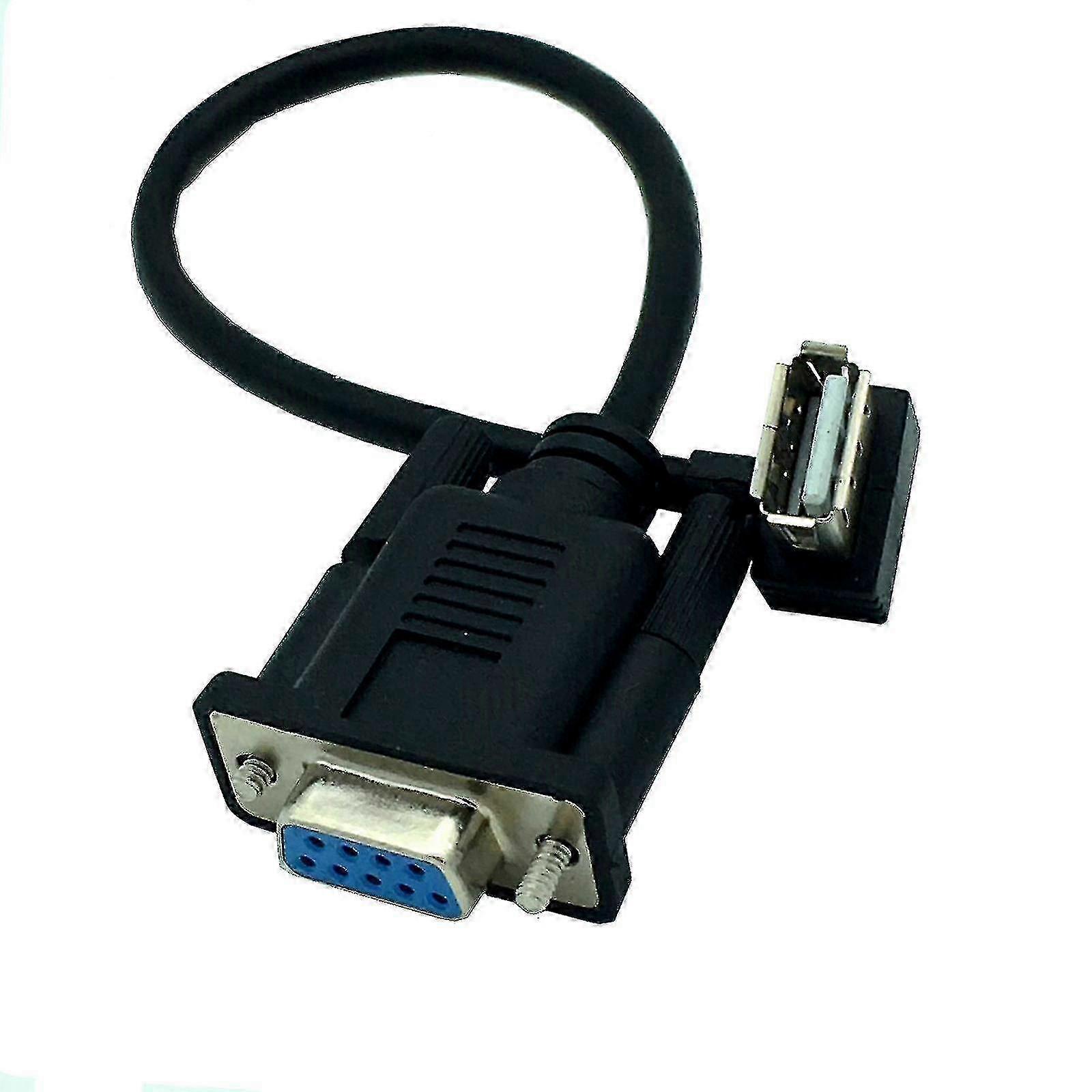 Cabo conversor RS232 para USB DB9 fêmea de 9 pinos, 25 cm (8 polegadas), para PLC