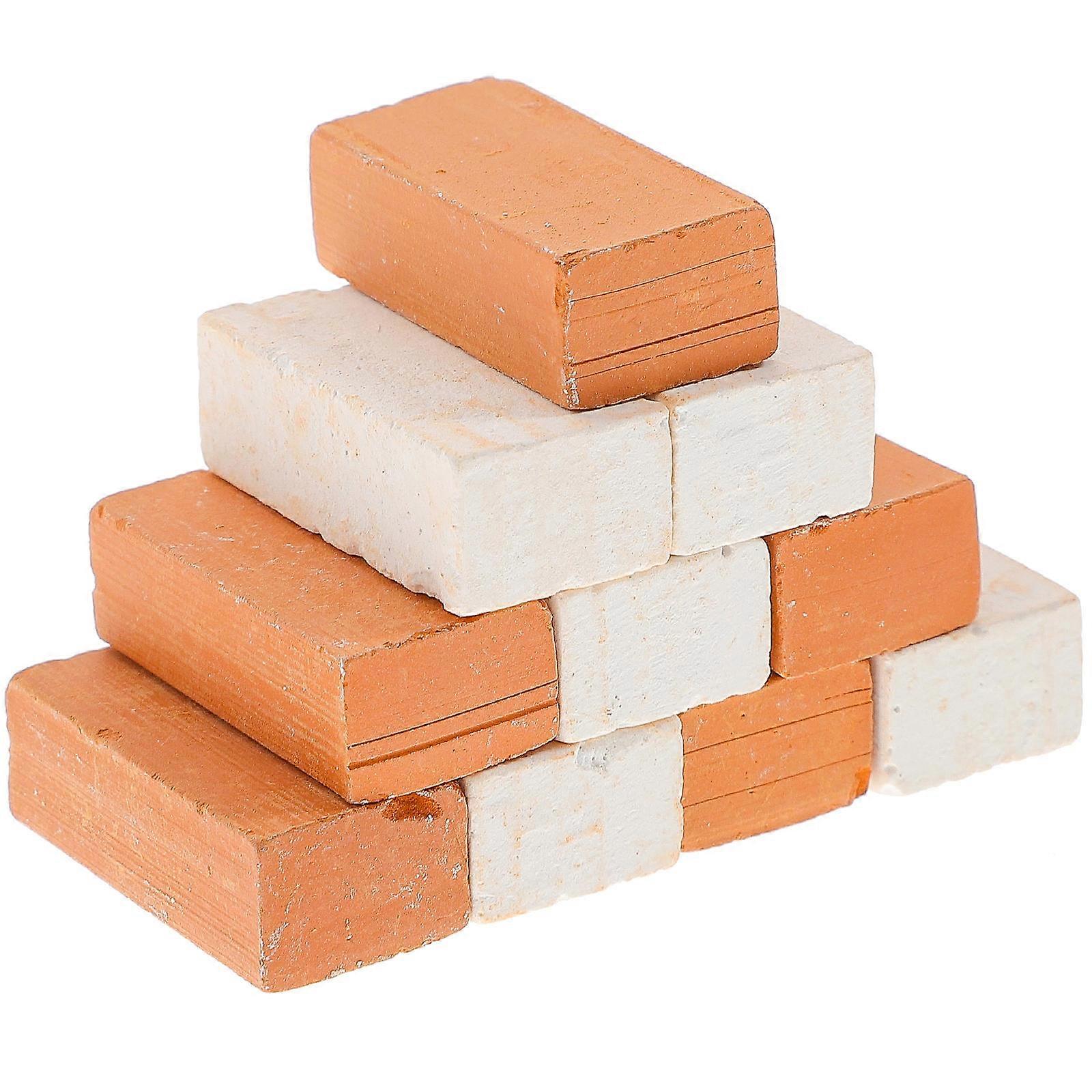 Assorted Color Simulation Brick Models for DIY Use 40Pcs Miniature Bricks