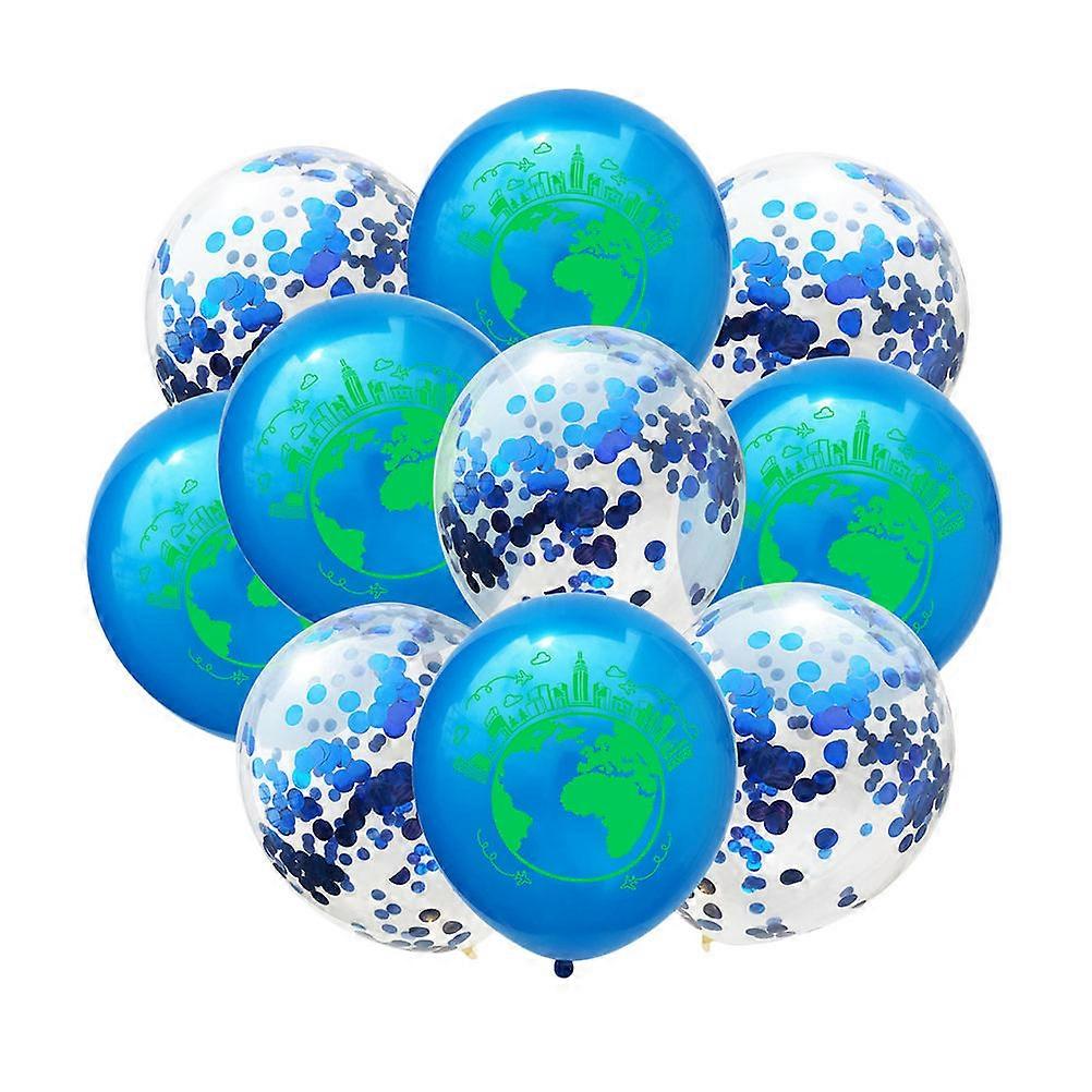 Sequin Balloons World Map Pattern for Party Use 30Pcs Dark Blue Balloon Set