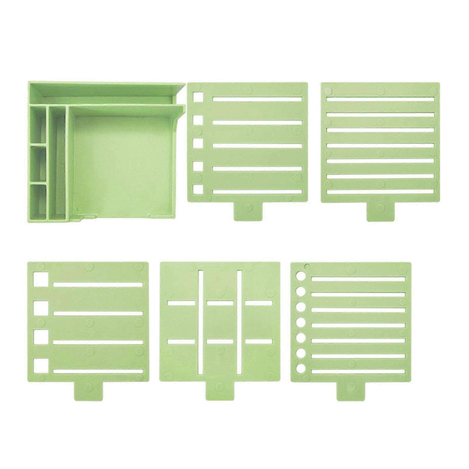 Square Plastic Note Holder with Templates for Lists and Notes for Desk