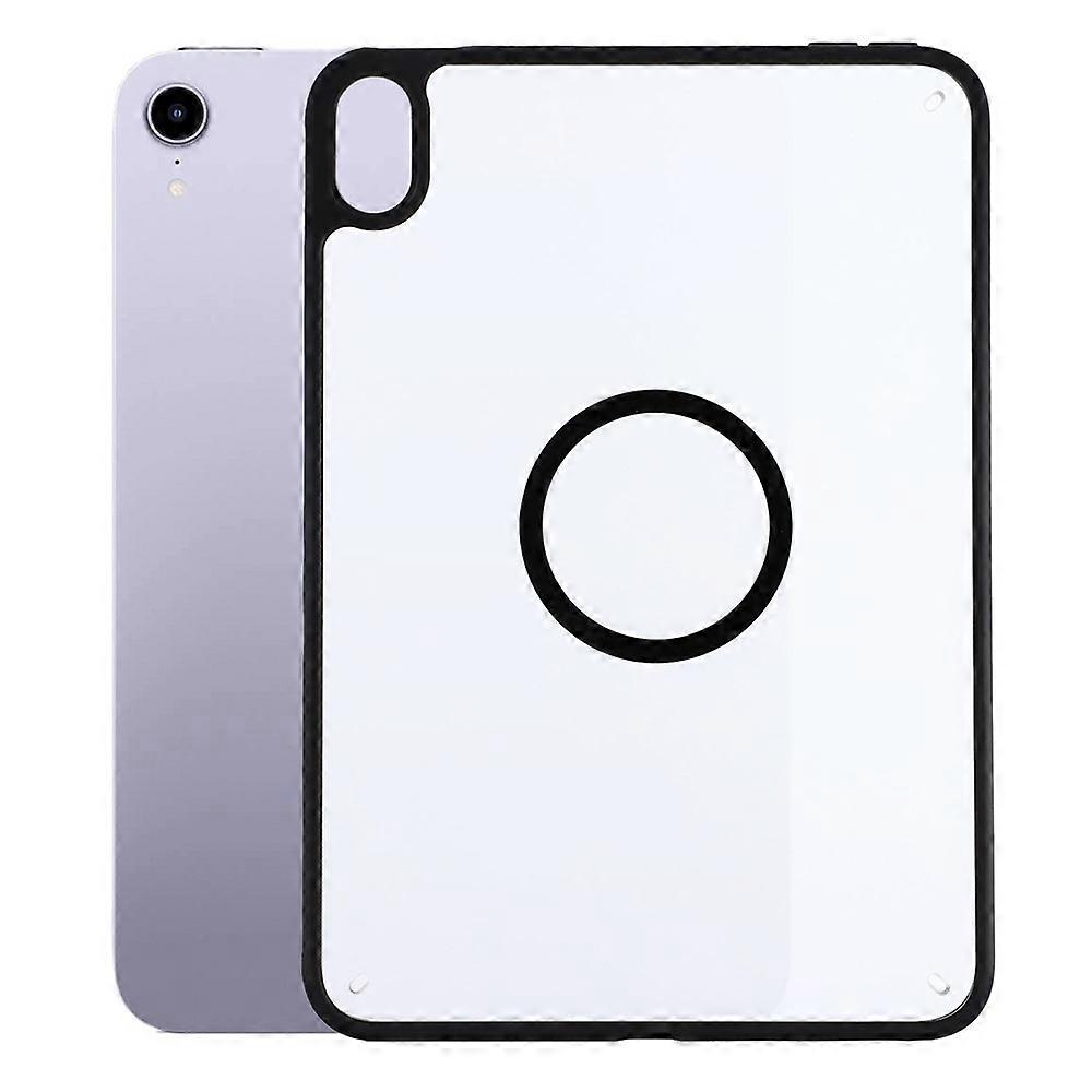 Magnetic Case Compatible For iPad mini (2024) / (2021) Solid Color Frame Matte Transparent Back Panel TPU + PC Cover