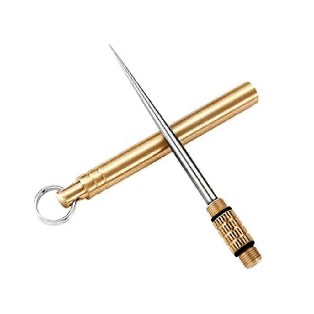 Titanium & Brass Toothpick Portable, Multifunctional, Stronger Than Flo