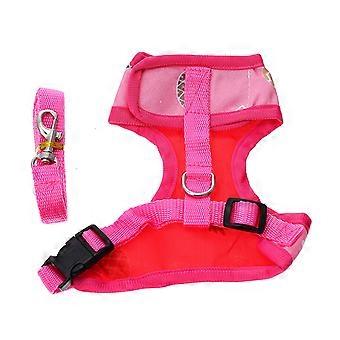 Hen Leash Pet Chicken Pulling Rope 1Set Pink Adjustable Cloth Harness