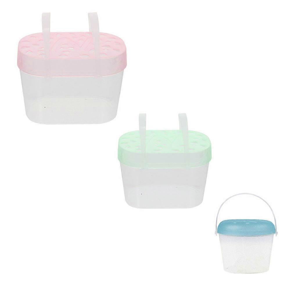 Breeding Boxes Handheld Plastic Pet Carry Cases for Storage 3Pcs