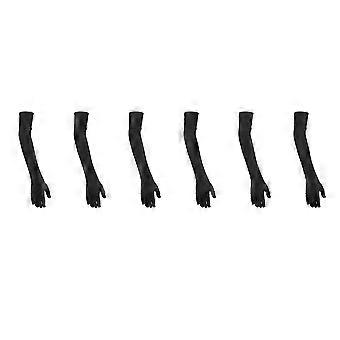 12X Lady Satin Gloves Formal Party Festival Long Black  fdq