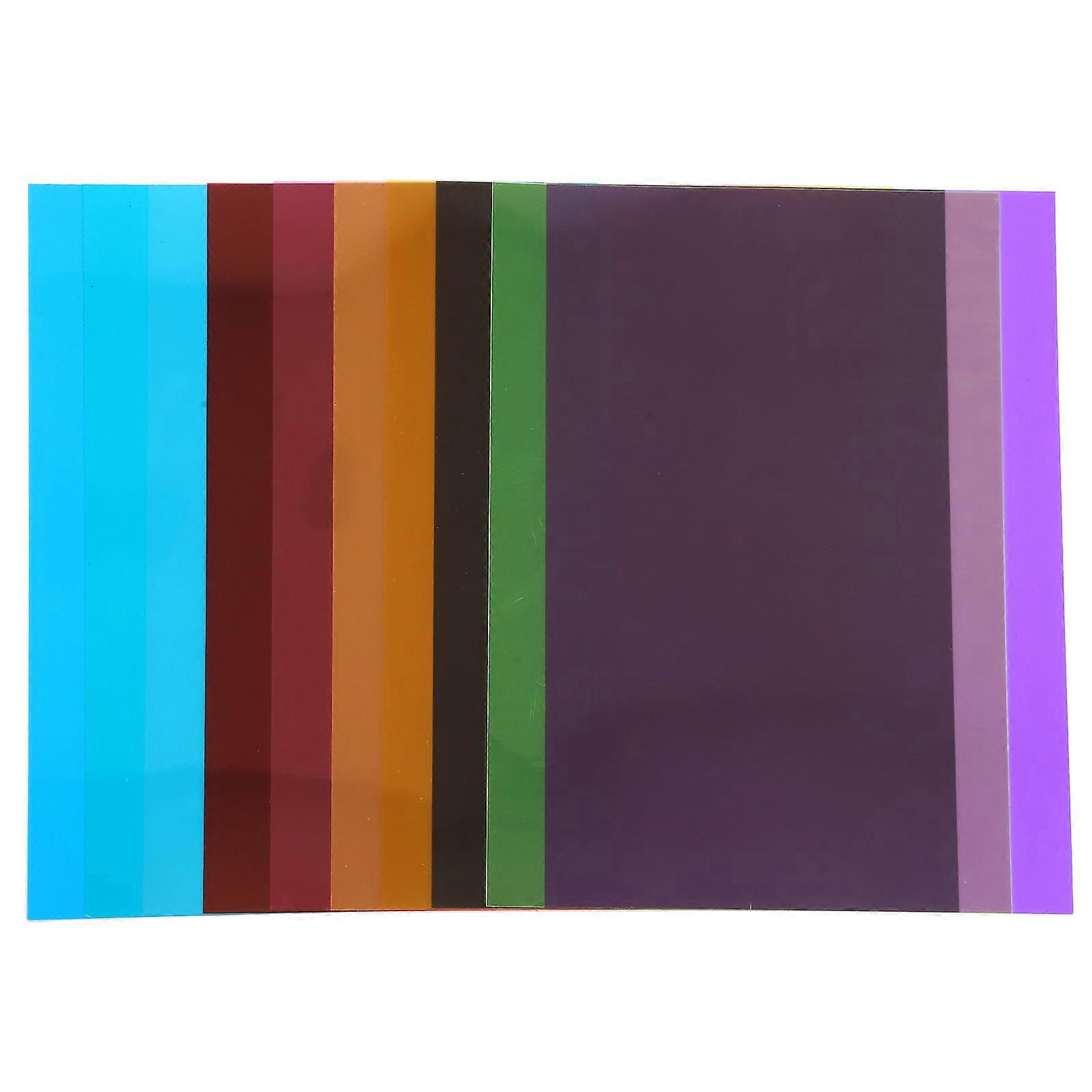 PVC Gel Sheets Light Diffuser for Photography 10Pcs Transparent Filters
