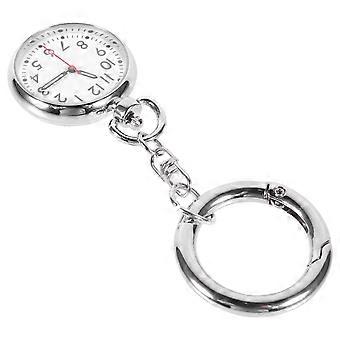 Langlebige Krankenschwesteruhr, leuchtende Taschenuhr, kreative Hängeuhr (Silber)