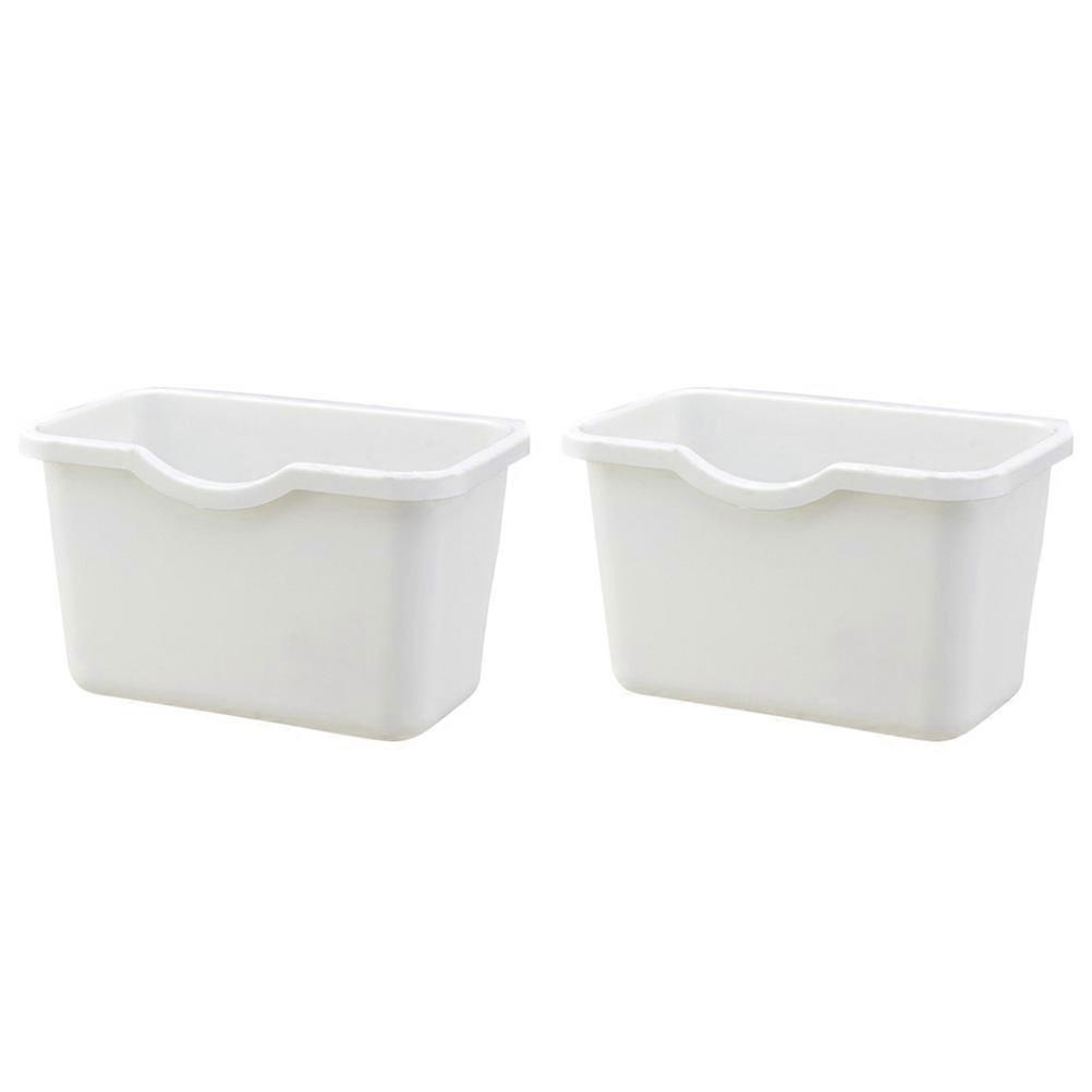 Multifunction Kitchen Garbage Storage Box for Storage Use 2Pcs White