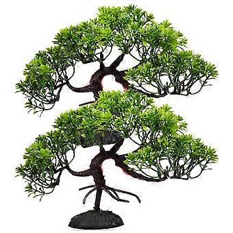 2 Pcs Aquarium Bonsaï Fish Tank Artificiel Pin Arbre Plante Aquarium Décoration Aquarium Aquarium Tank Plante
