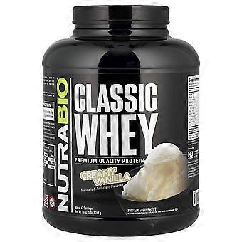 NutraBio, Klassiskt vassleprotein, krämig vanilj, 2 268 g