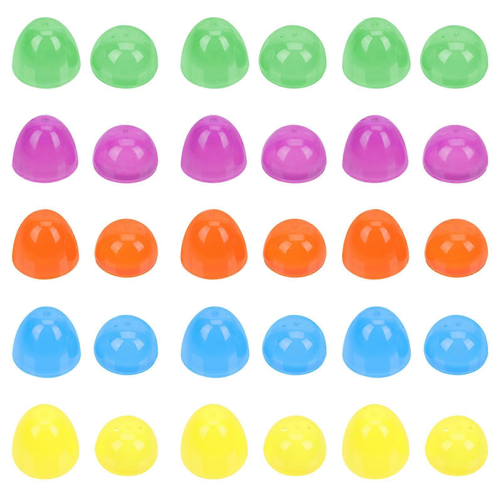 40pcs Creative Empty Easter Eggs Plastic Eggs Plaything Candy Eggshell Box
