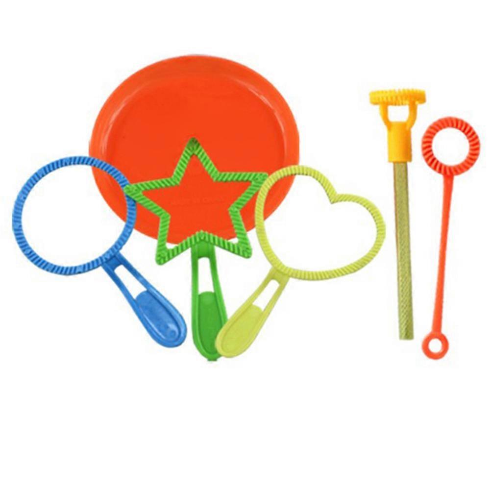 Bubble 6Pcs Tool Set Fun Toys Bubble Blower Assorted Colors