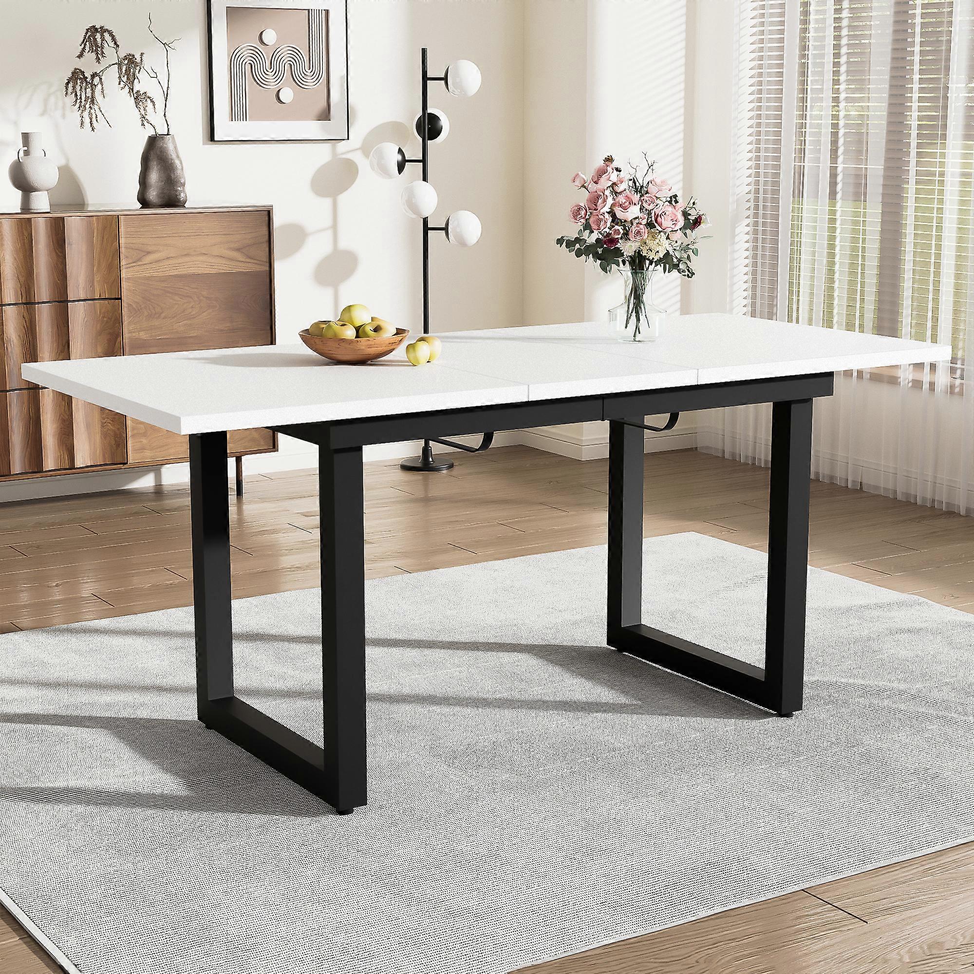Coffee Leisure Table, L140/180*W80*H75, space-saving multifunctional dining table, MDF, extendable dining table, industrial style, rectangular, modern
