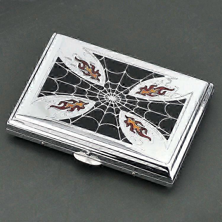 Copper Automatic Cigarette Flame Spider Web Cigarette Box 16 Pcs