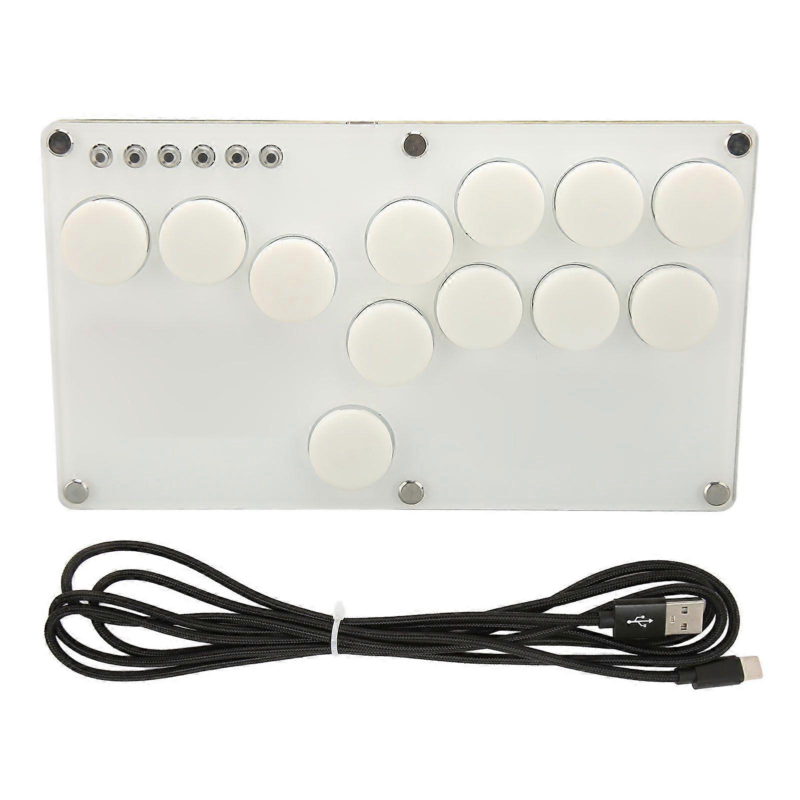 Fighting Stick Controller Hot Swap Mechanical Switch Mini Arcade Stick Controller Box for PS3 for Switch PC