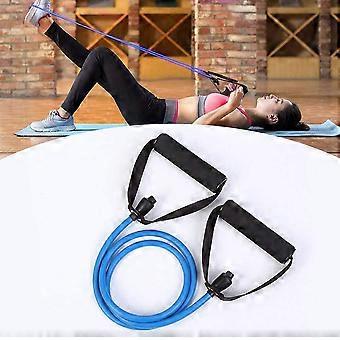 Resistance Bands with Handles Yoga Belts for Exercise Dancing Home Gym Fitness Medium (15-20lbs)