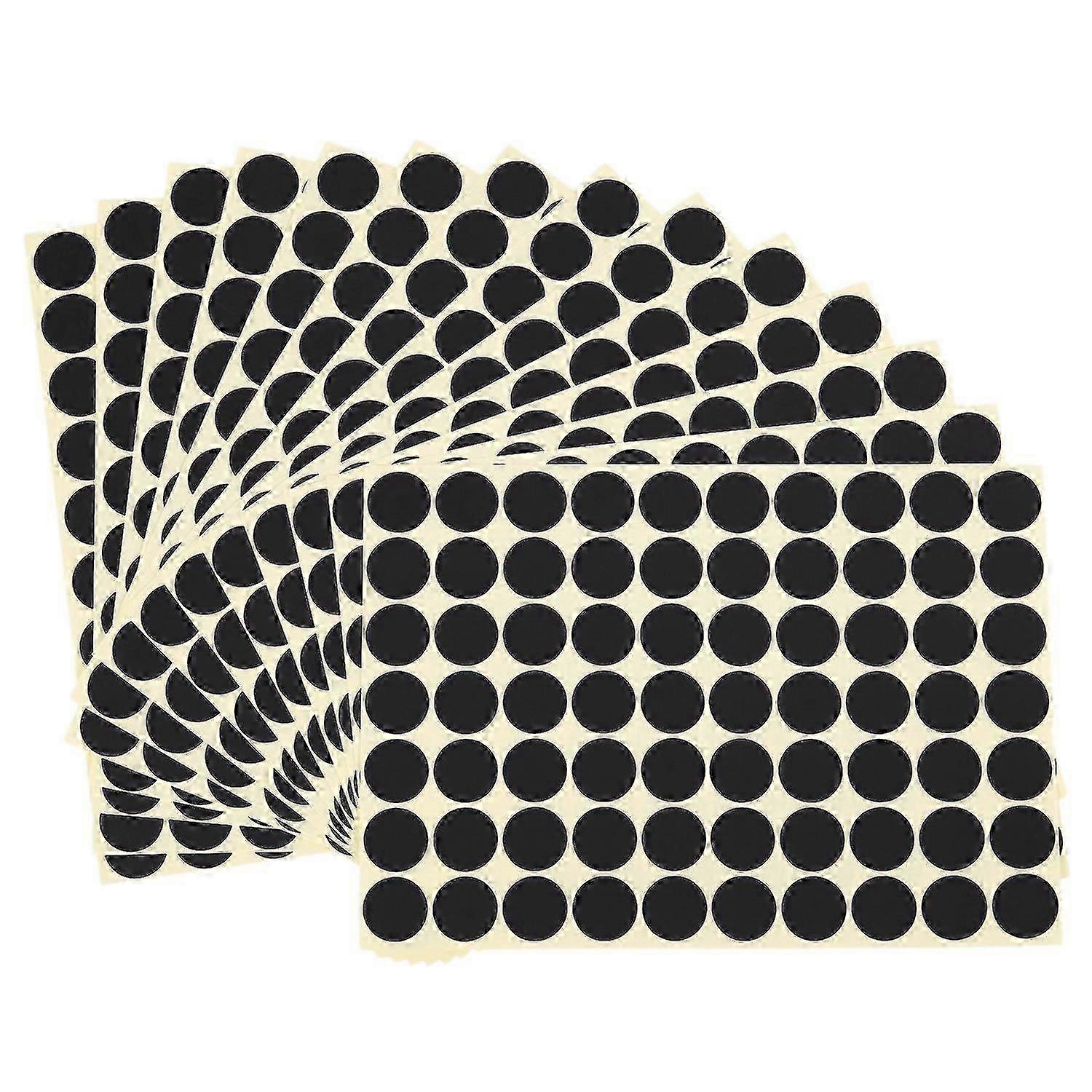 19mm Circles Round Code Stickers Self Adhesive Sticky Labels Black