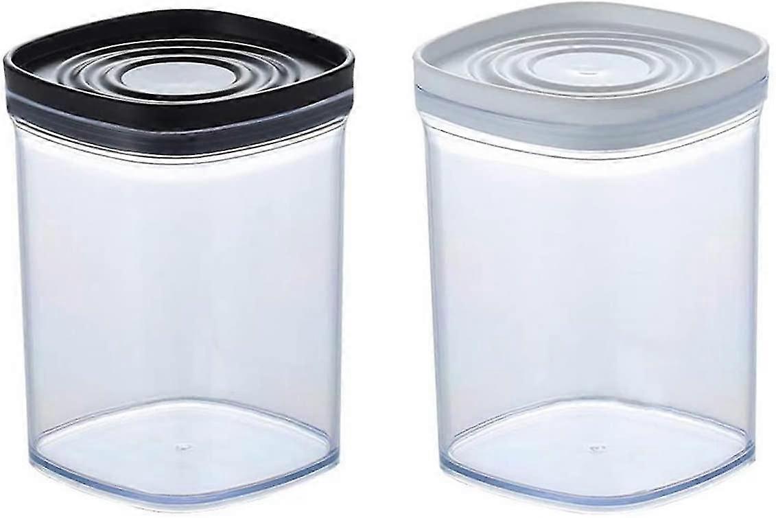 2 Plastic Storage Boxes With Lid 520 Ml