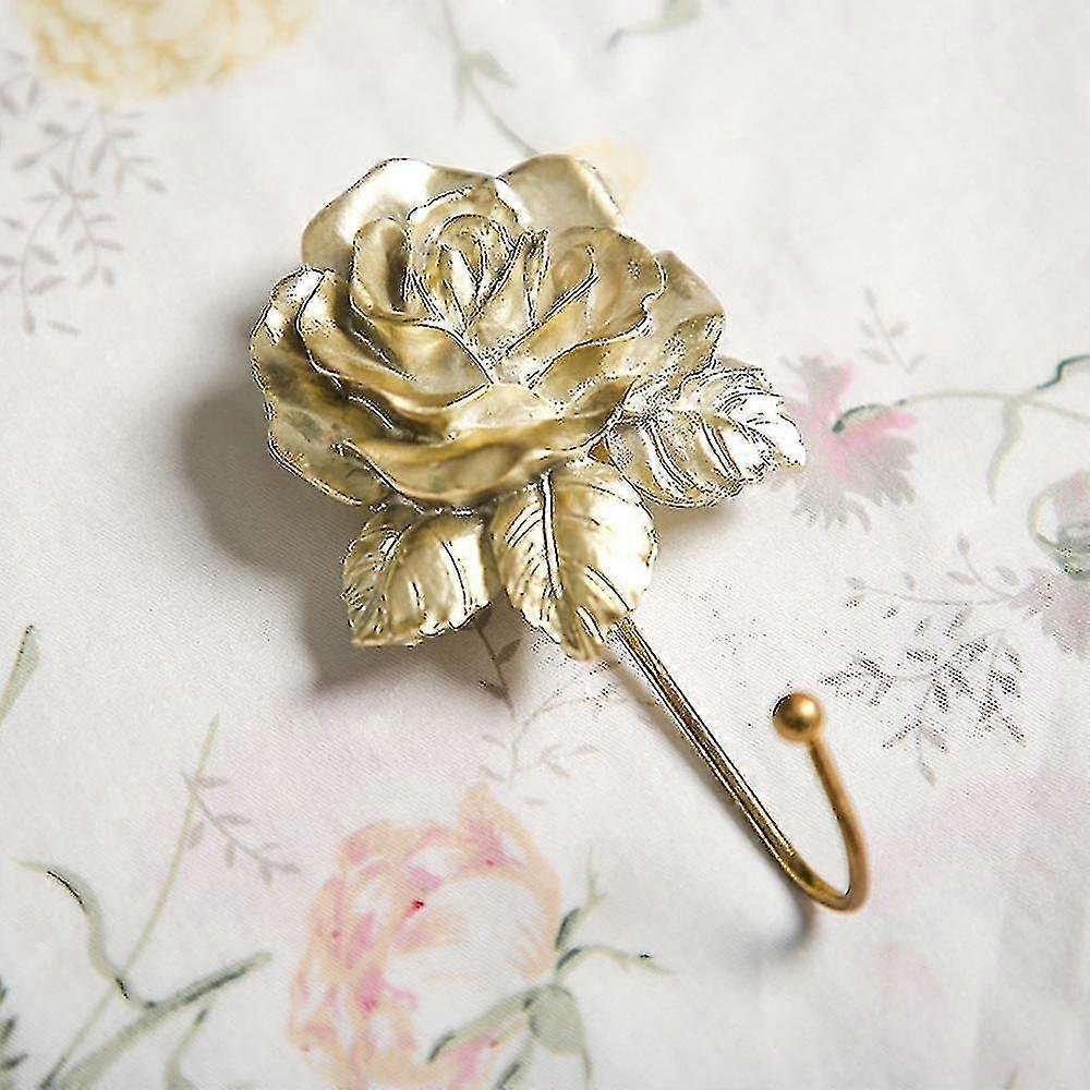 Wall Mounted Rose Resin Wall Hooks Creative Flower Hook Room Decor