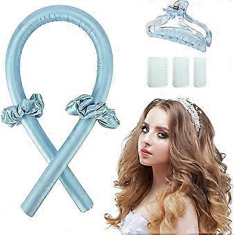 Hitzefreies Lockenstab-Stirnband, hitzefreie Locken, in denen Sie über Nacht schlafen können, weiche Schaumstoff-Haarrollen, Lockenband und flexible Stäbe für natürliches Hai