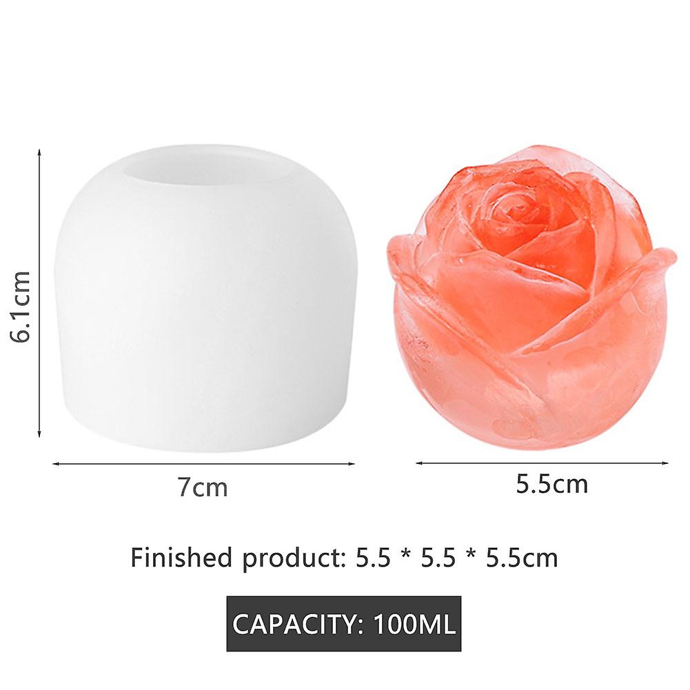 3d Silicone Rose Shape Ice Cube Stencils Multipurpose Ice Cream Ball Maker