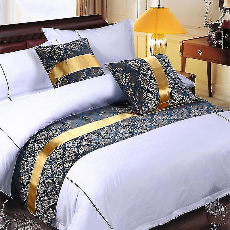 Luxury Bed Runner Set Hotel Floral Home Decorations